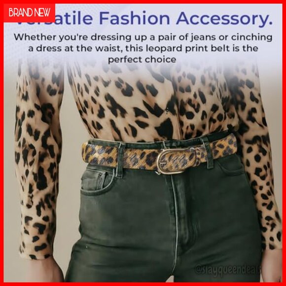Genuine Leather Belt with Brass Buckle, 1\